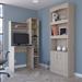 Detroit 2 Piece Office Set, Dozza Bookcase + Aramis Desk, Light Gray - Depot E Shop CHOME5