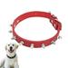 Gespout Pet Collar Double D Ring Pet Mesh Reflective Collar Dog Collar Personalized Pet Collar Pet Decoration Zinc Alloy Collar Leather Red XS