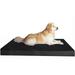 Dogbed4less Jumbo Orthopedic Waterproof Memory Foam Dog Bed Black Durable Washable Waterproof Corer Crate 55x47x4