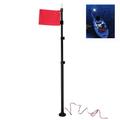 Deluxe Safety Flag With Mount Pole Light Combo For Kayak Canoe Boat Dinghy