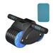 YMH Abdominal Roller Wheel with Knee Pad Automatic Rebound Mute Dual Wheels Anti-slip Core Workout Abdominal Trainer Wheel Workout Equipment