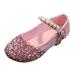 Children Sandals Girls Fashion Summer Casual Shoes Low Heel Buckle Shiny Pearl Sequins Dress Dance Shoes Baby Daily Footwear Casual First Walking