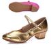 XIAQUJ Women s Solid Color Buckle Full Sole Rubber Low Heel Thick Heel Dance Shoes Sandals Sandals for Women Gold 7(38)