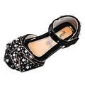 Girls Dance Shoes Fashion Spring Summer Princess Dress Performance Shoes Flat Bottom Light Pearl Sequin Round Toe Breathable Comfortable Baby Daily Footwear Casual First Walking