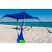 KAZZARY Beach Canopy Tent Sun Shade UPF50+ Portable Lightweight Outdoor Beach Shade Canopy. Easy Setup Beach Tent Sun Shelter with 7ft Tall Stability Poles Ground Pegs with Flying Disc Sand Shovel