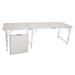 HAOAN Portable Folding Table for Picnics Camping 3 Height Options Sturdy & Stable Compact Portable White