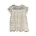 Rovga Casual Dresses For Girls Kids Summer Casual Short Sleeves Dream White Lace Vintage Flower Dress Party Birthday Girl Dress