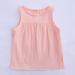 Holiday Deals 2024! Loopsun Toddler Girls Tank Top Crew Neck Sleeveless Solid Cotton and Linen Vest Top Pink