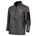 Women's Antigua Heather Black Birmingham Barons Fortune Half-Zip Pullover Jacket