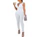 Women Sleeveless Jumpsuits Ribbed Bodycon Backless Rompers Summer Yoga Bodysuit