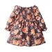 Mikrdoo Dress For Toddler Girls 4 Years Baby Girls Floral Print 5 Years Baby Girls Dress One Piece Winter Dress