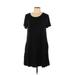 Aryeh Casual Dress - Shift Scoop Neck Short sleeves: Black Print Dresses - Women's Size Medium