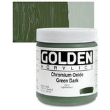 Golden Heavy Body Artist Acrylic 8 oz Chromium Oxide Green Dark