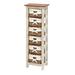 DecMode 16 x 50 White Wood 6 Baskets and 2 Doors Storage Unit 1-Piece