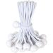 Tarp Bungee Cord with Balls 8 Inch 50 PCS Tent Bungee Ball Ties High Elastic Bungee Cord Heavy Duty Canopy Tie Down for Tarp Camping Tent Shelter Shades Cloth Cargo Projector etc.(White)