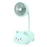 Handheld Small Fan Lovely Cartoon Fan Portable Bear Shaped Design Handheld Fan Mini Fan for Home School Office Outdoor (Random Color)