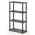 Furinno 18034 Turn-N-Tube 4-Tier Multipurpose Shelf Display Rack