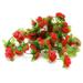 Hadanceo Artificial Flower 3D Not Wither Vibrant Multicolor Artificial Wreath Flowers Ornament for Home Red