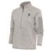 Women's Antigua Oatmeal Down East Wood Ducks Fortune Half-Zip Pullover Jacket