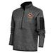 Women's Antigua Heather Black Bowling Green Hot Rods Fortune Half-Zip Pullover Jacket