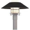 Henry 15.8"H Black Accented Steel Outdoor Post Light w/ Opal Shade