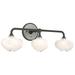 Ume 22"W 3-Light Sterling Accent Oil Rubbed Bronze Sconce w/ Frosted S