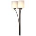 Formae Contemporary 29.6"H 2 Light Oil Rubbed Bronze Sconce w/ Opal Sh