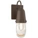 Fizz 13.3" High Coastal Bronze Outdoor Sconce With Clear Bubble Glass