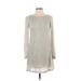 BCBGeneration Casual Dress - A-Line Crew Neck Long sleeves: Tan Dresses - Women's Size 2X-Small