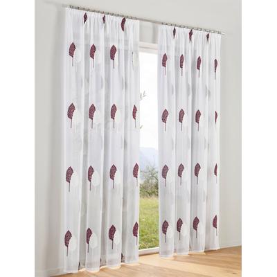 Gardine HEINE HOME Gr. 3, lila (beere), B:140cm H:225cm, Polyester, Gardinen Image