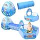 Kids Play Tent and Tunnel 3 in 1 Pop Up Tent Toddlers Crawl Tunnel Playhouse Ball Pit Folding Tent with Zipper Storage Bag Baby Toy Gifts for Children Girls Boys Indoor and Outdoor Use(Ocean world)
