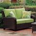 Bay Isle Home™ Chorio Loveseat w/ Cushions Wicker/Rattan in Brown | 38 H x 56 W x 37 D in | Outdoor Furniture | Wayfair