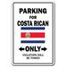 SignMission Parking for Costa Rican Only SIgn Plastic in Black/Blue/Red | 18 H x 24 W x 0.1 D in | Wayfair Z-A-1824-Costa Rican Country