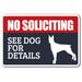 SignMission No Soliciting See Dog for Details Decal Plastic in Black/Red/White | 18 H x 24 W x 0.1 D in | Wayfair