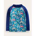 Printed Rash Vest Blue Boys Boden