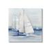 Stupell Industries Au-400-Canvas Nautical Boats Sailing Sea Waves On Canvas by Sally Swatland Painting Canvas in Blue | Wayfair au-400_cn_17x17