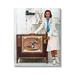 Stupell Industries Vintage Sports TV Ad Woman On Canvas Graphic Art Canvas in Blue/Brown | 20 H x 16 W x 1.5 D in | Wayfair aw-187_cn_16x20