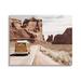 Stupell Industries Aw-266-Canvas Desert Cliffs Road Trip Van On Canvas by Krista Broadway Photograph Canvas in Brown/Yellow | Wayfair