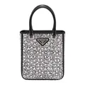 Small Satin Tote Bag with Crystals