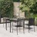 Latitude Run® 5 Piece Patio Dining Set Glass in Black | 63" L x 31.5" W x 29.1" H | Wayfair 5F761A31137749869E1CF0A3ED1A2C20