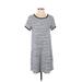 Market and Spruce Casual Dress - Shift: Blue Stripes Dresses - Women's Size Medium