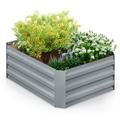 Arlmont & Co. Land Guard Raised Garden Bed Kit, Steel Raised Garden Bed Metal in Gray | 12 H x 31.5 W x 23.5 D in | Wayfair