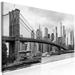 Ebern Designs Ollen Road To Manhattan Canvas in White/Black | 18 H x 53 W x 0.7 D in | Wayfair 4C3B62ACA6864F858FFC25B5D4FDC0AC