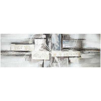 Gemalte Leinwand Kylia abstrakt 150x50cm - Grau Image