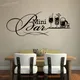 Autocollant mural en vinyle A211 Mini Bar verre boisson Bar Bar boutique cuisine décor de