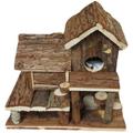 Animallparadise - Maison Birte en bois naturel pour petit rongeurs Marron