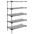 Quantum Storage Stainless Steel 5 Solid Shelf Add-On Kit - Stainless Steel - 24 x 72 x 86 in.