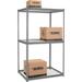 Global Industrial 580952GY 96 x 48 x 48 in. High Capacity 3 Levels Starter Rack with Wire Deck Gray