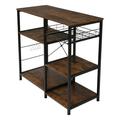 EastVita 4-tier Kitchen Storage Rack Multifunctional Microwave Oven Shelves Organizer With Pull-out Basket 90x40x84cm