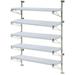 24 Deep x 48 Wide x 63 High Adjustable 5 Tier Solid Galvanized Wall Mount Shelving Kit